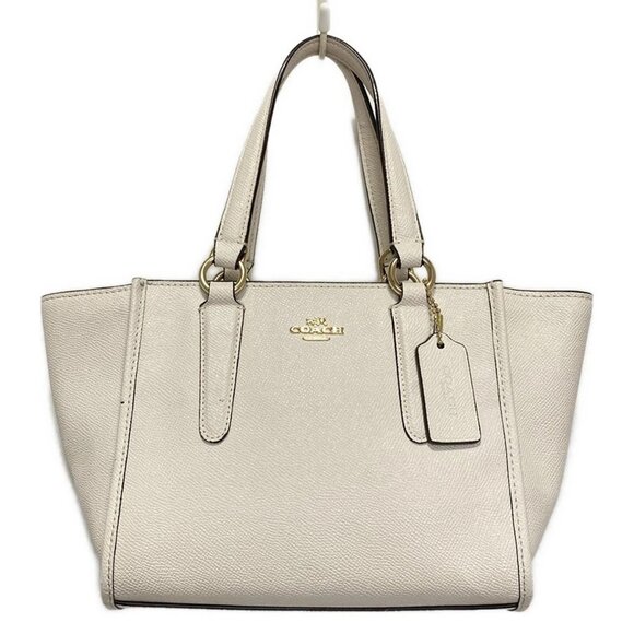 Auth COACH - F11925 Cream Leather Handbag - Picture 1 of 9
